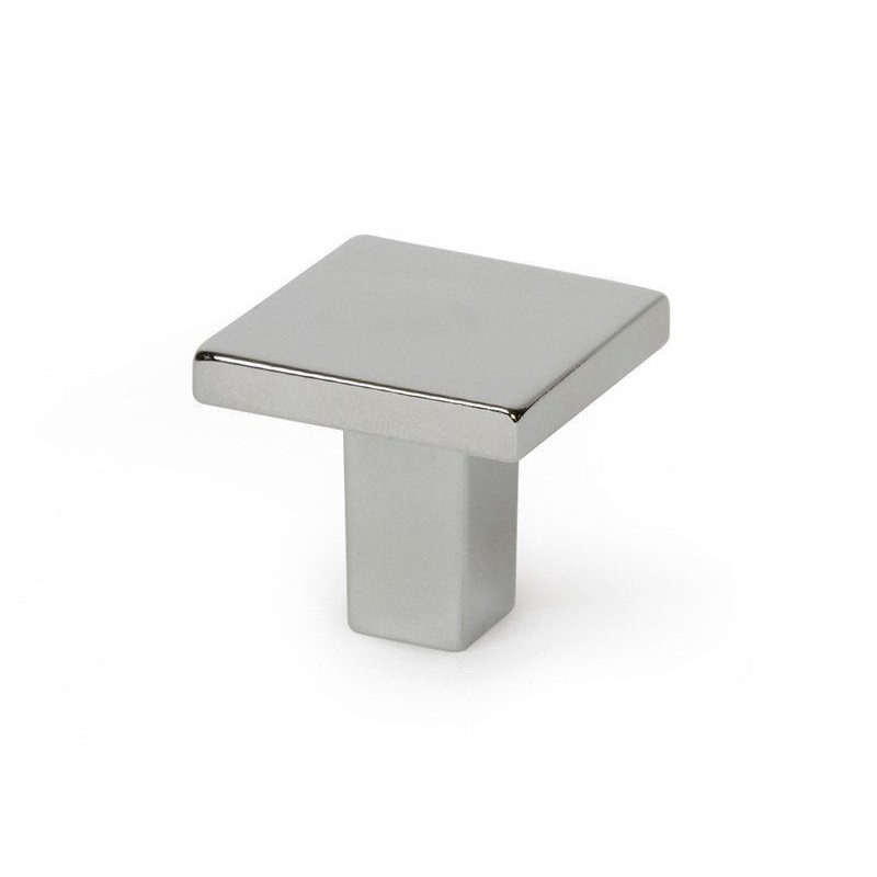 Bouton De Meuble Carré Argent Zamak H.28 X L.30 X P.30 Mm