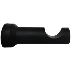 Support tringle à rideau Charme recup, 28 mm noir mat INSPIRE