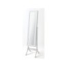 Miroir rectangulaire Psyche bijoux blanc, l.37 x H.145 cm