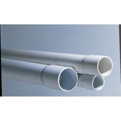 Tube Irl en PVC, POLYPIPE, diam. 25 mm x L.2.40 m gris