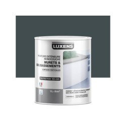 Peinture muret et soubassement Surfaces verticales LUXENS, gris 3 ral 7016, 1 l