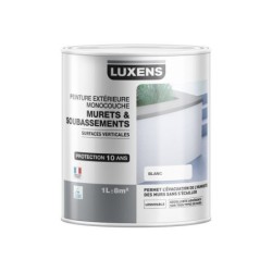 Peinture muret et soubassement Surfaces verticales LUXENS, gris 3 ral 7016, 1 l