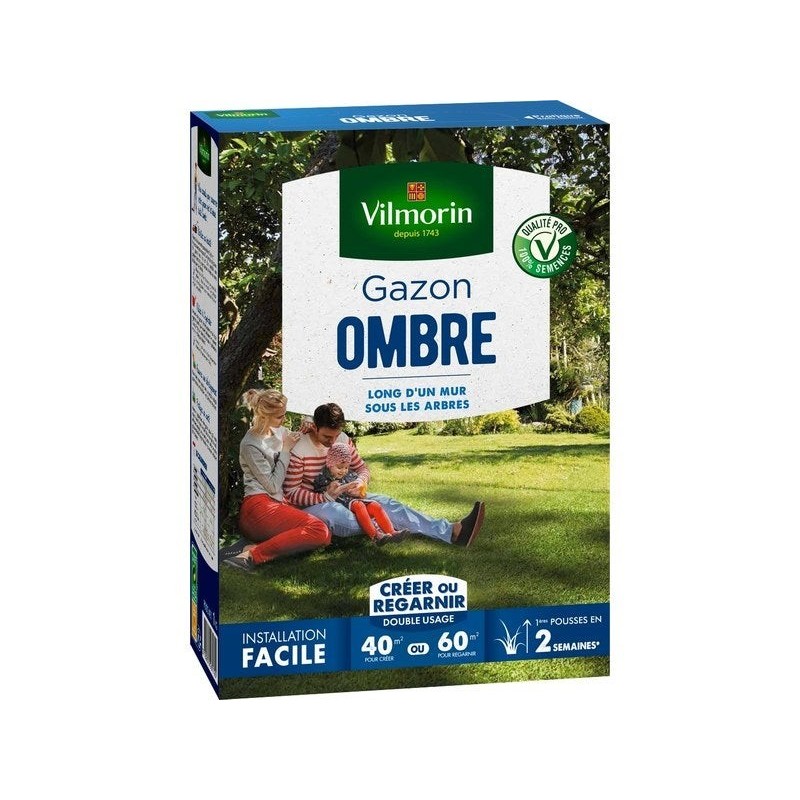 Gazon ombre, VILMORIN, 1 kg 40 m²