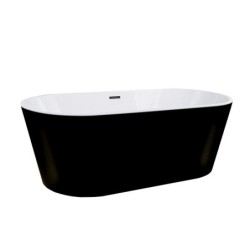 Baignoire îlot l.80 x L.170 cm, noir Anna, BALNEO