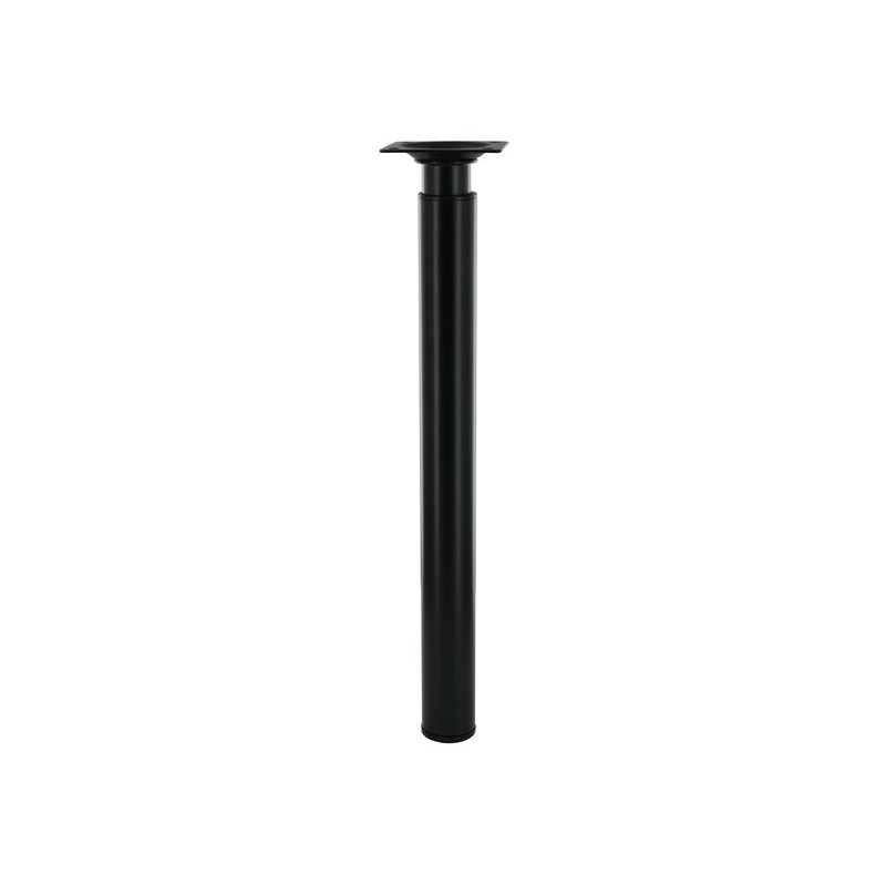 Pied de meuble cylindrique CIME réglable, H.De 31 à 50 cm acier époxy noir