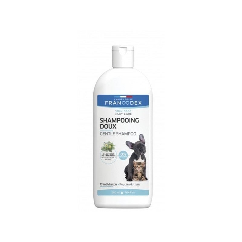 Shampooing doux pour chiots et chatons FRANCODEX 200 ml