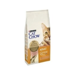 Croquette chat CAT CHOW adult riche saumon 10kg