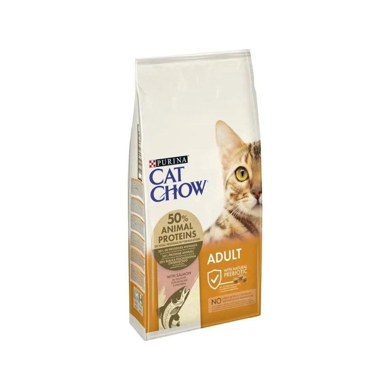 Croquette chat CAT CHOW adult riche saumon 10kg