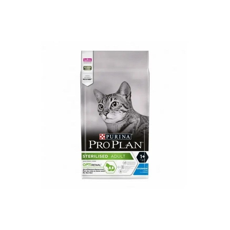 Croquette chat stérilisé PRO PLAN adult optirenal lapin 10kg