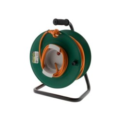 Enrouleur de cable electrique jardin L.40m HO5VVF 2X1.5, ZENITECH