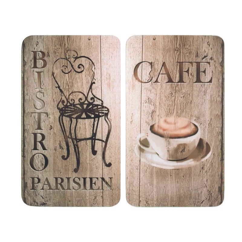 Plaque de protection en verre avec plateau Bistrot