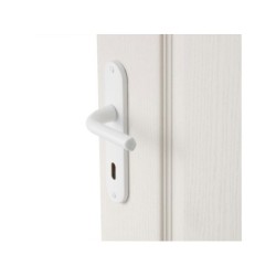 2 poignées de porte Etoile trou de clé INSPIRE, aluminium entraxe 165 mm