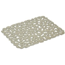 Tapis fond d'evier pvc aspect gomme, gris