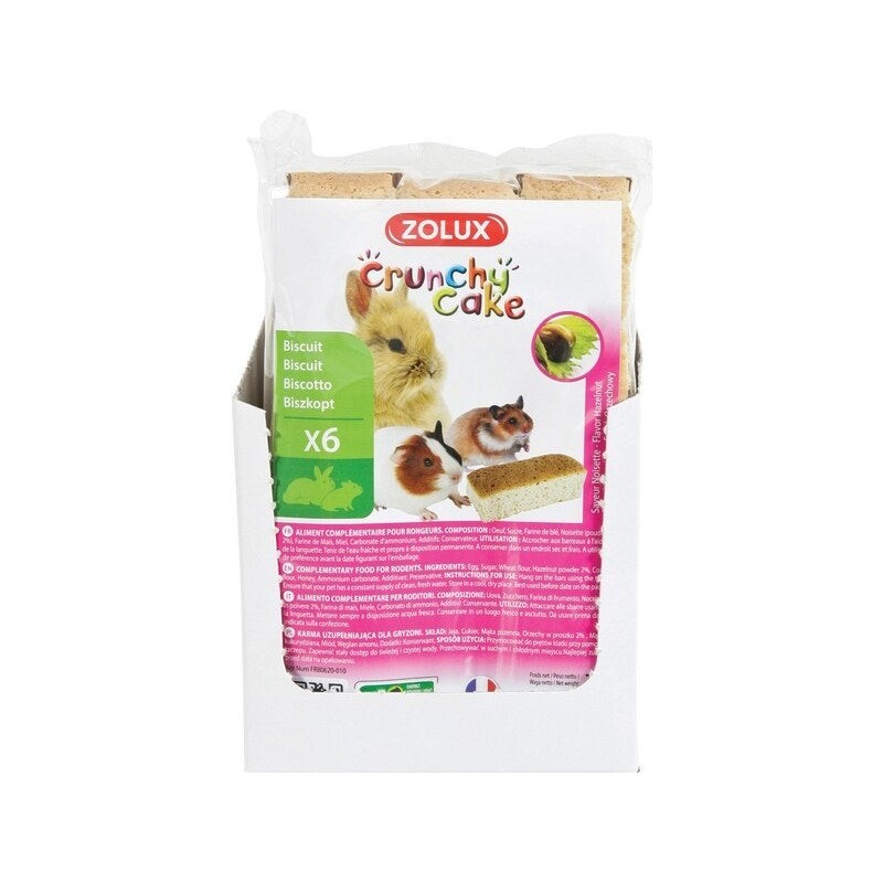 Friandise rongeur crunchy cake noisette x6