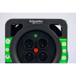 Enrouleur de câble électrique 15m - H05VVF - 3G 1,5mm², SCHNEIDER ELECTRIC