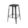 Tabouret Factory, noir mat H.66 cm