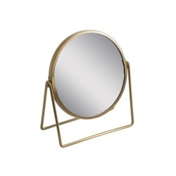 Miroir grossissant x 2 rond a poser, H.16 x l.16 x P.8.5 cm, Joy dore