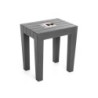 Tabouret à poser, gris anthracite, Lombok gris