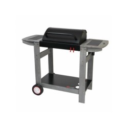 Barbecue au charbon de bois SOMAGIC Indiana, chariot bois, cuve noire