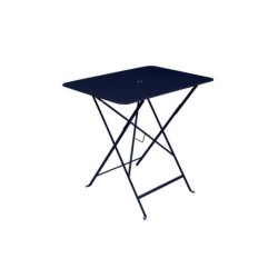 Table de jardin FERMOB Bistro rectangulaire bleu abysse, 4 personnes