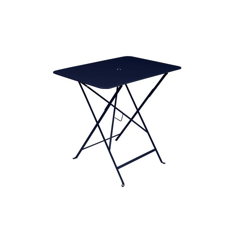 Table de jardin FERMOB Bistro rectangulaire bleu abysse, 4 personnes