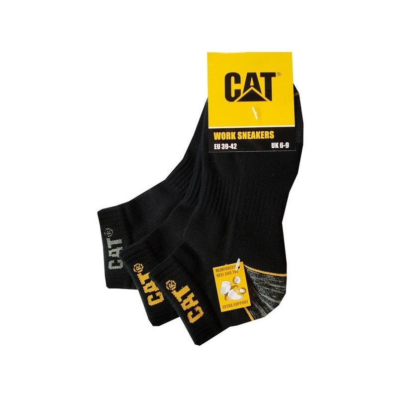 Lot de 3 paires de chaussettes, CATERPILLAR Work sneakers, 39/42, noir