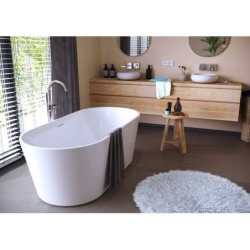 Baignoire îlot l.80 x L.180 cm, blanc Anna, BALNEO