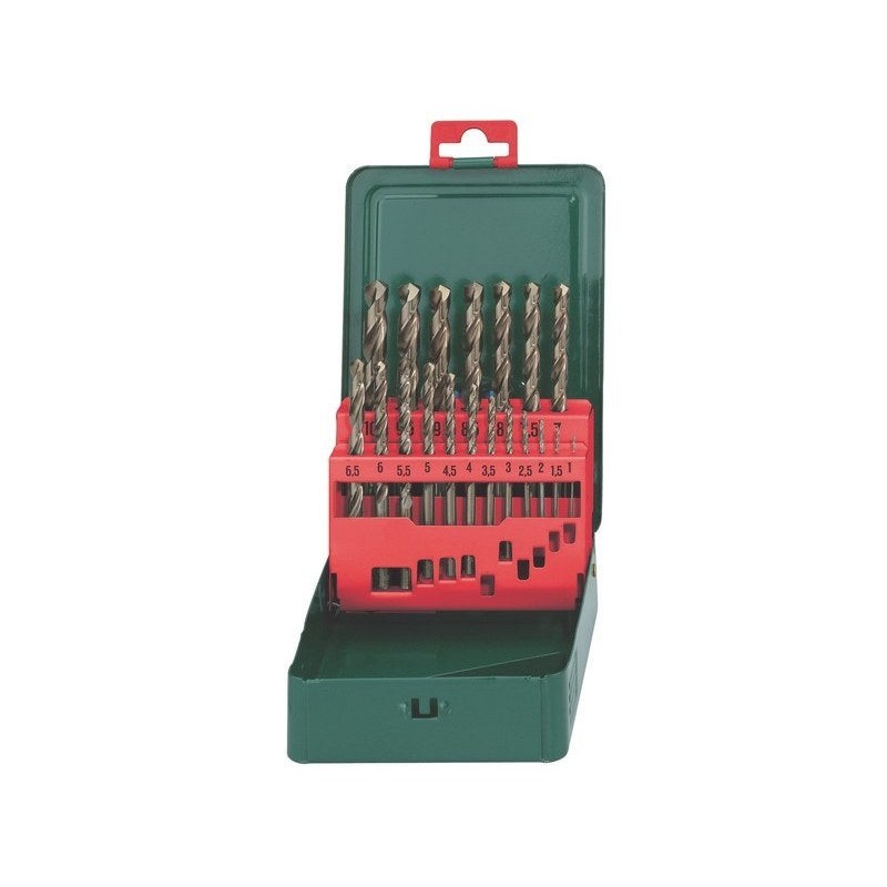 Coffret de fôrets à metaux HSS-Co, SP METABO 627157000 pour perceuse, 19 pieces