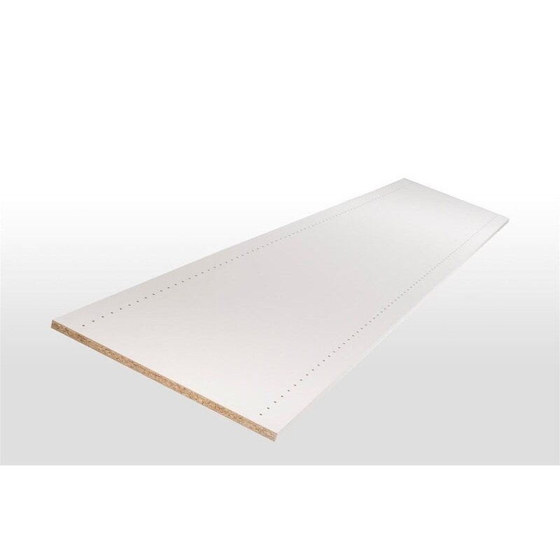 Tablette prépercée revêtu mélaminé, L.50 x l.250 cm x Ep.18 mm