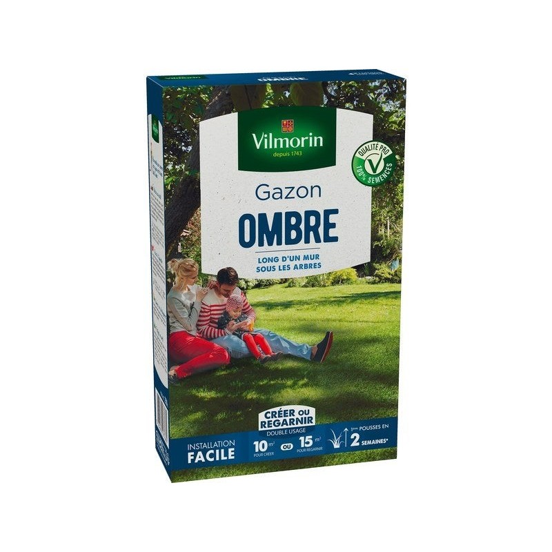 Gazon Ombre, VILMORIN, 250 g 10 m² ou 15 m²