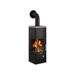 Poêle à bûche JUSTUS Diego w+ noir, 6 kW