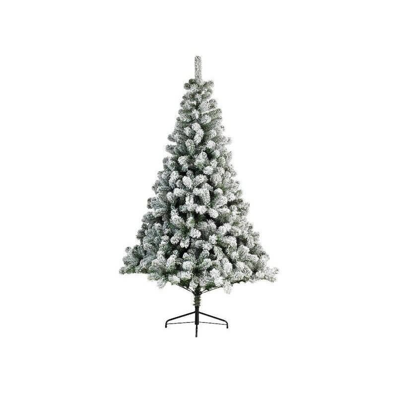 Sapin artificiel impérial enneigé 210cm d.137cm, 770pointes pied métal d.51