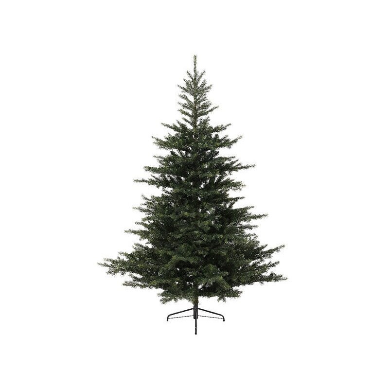 Sapin artificiel grandis vert 180cm d.132cm, 1081 pointes pied métal d.45