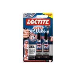 Colle de reparation loctite superglue-3 power gel tube 3g x2