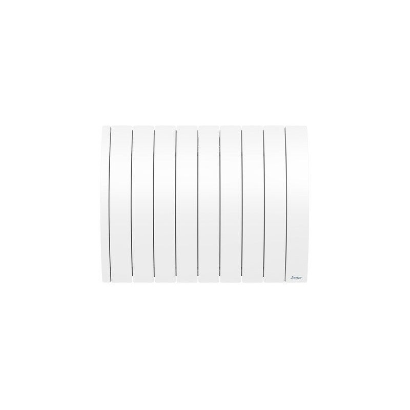 Radiateur électrique horizontal connecté à inertie fluide, SAUTER, blanc, 1500 W