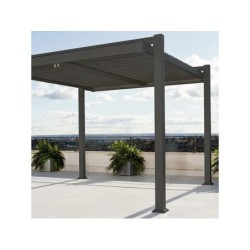 Pergola autoportante NATERIAL Odyssea / persea aluminium gris anthracite, 9.25 m²