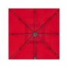 Parasol déporté NATERIAL Aura rouge carré, L.286 x l.286 cm