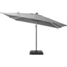 Parasol déporté NATERIAL Sonora anthracite carré, L.288 x l.288 cm