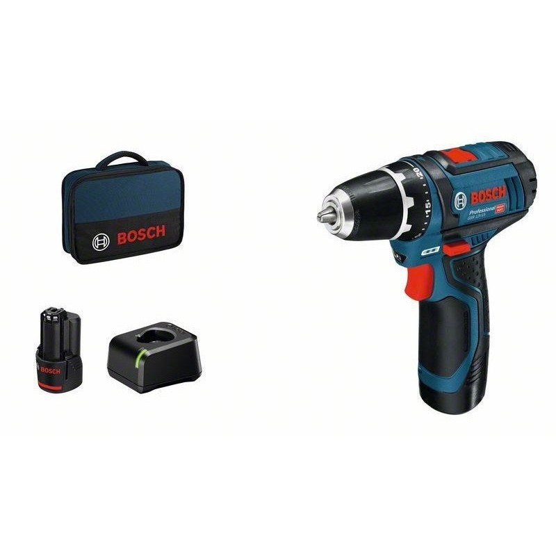 Perceuse visseuse sans fil + 2 batteries, BOSCH PRODESSIONNAL, 12 V