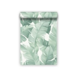 Papier peint vinyle intisse motif botanical vert