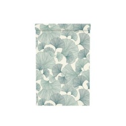 Papier peint vinyle sur intissé Motif gingko vert