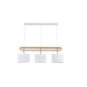 Suspension ITTO 3xE27 60W bois et abat jour lin COREP