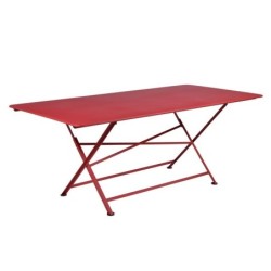 Table de jardin FERMOB Cargo rectangulaire rouge 8 personnes