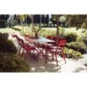 Table de jardin FERMOB Cargo rectangulaire rouge 8 personnes