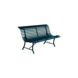 Banc de jardin FERMOB Louisiane en acier bleu