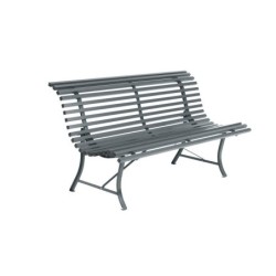 Banc de jardin FERMOB Louisiane en acier gris / argent