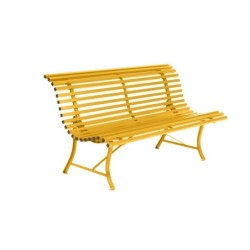 Banc de jardin FERMOB Louisiane en acier jaune / doré