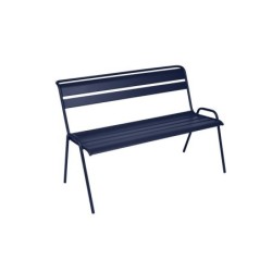 Banc de jardin FERMOB Monceau en acier bleu