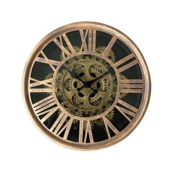 Horloge métal mécanisme doré 25 cm