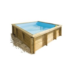 Piscine hors-sol, bois Tropic junior BWT MYPOOL, rectangulaire x L.2.26 x l.2.26